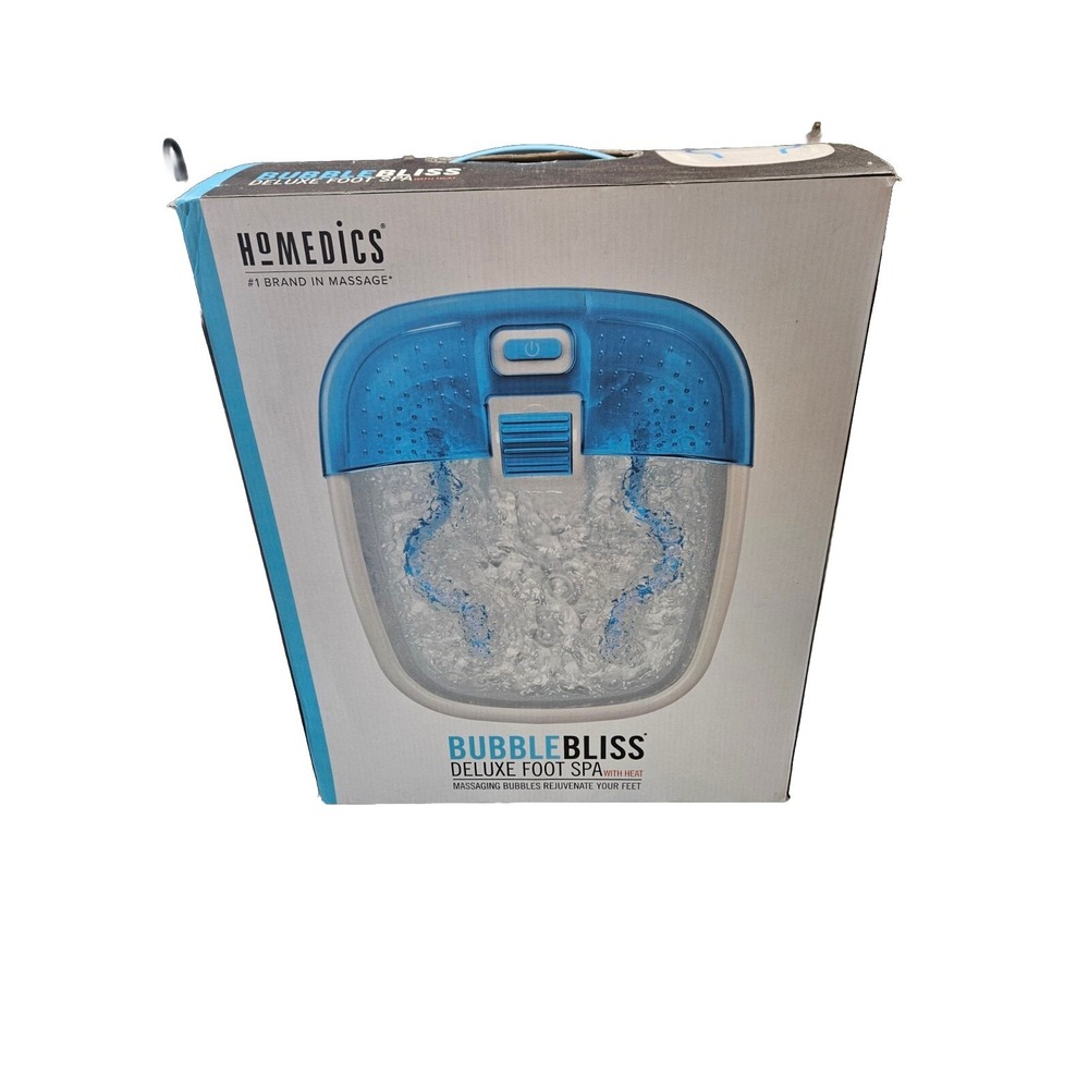 Homedics Bubble Bliss Deluxe Foot Spa W/Heat. Model No. FB-50D